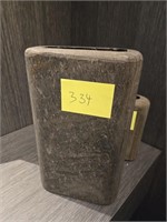 Rectangular Prism Textured Stone Decorative Vase