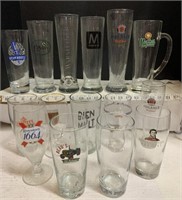 Beer glass collection