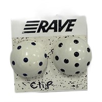 Fun 80's White & Black Polka Dot Clip-on Earrings