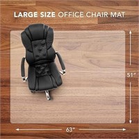 Office Chair Mat For Hardwood Floor: 63"x 51"