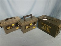 1 Metal And 2 Plastic Ammo Cans
