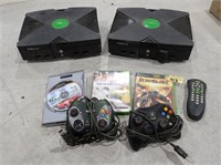 (2) XBox's with Controllers, Remote & Games