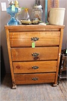 SOLID HEAVY PINE FOUR DRAWER DREESER