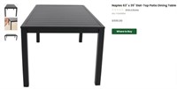 W5239 Slat-Top Patio Dining Table 63 x 35