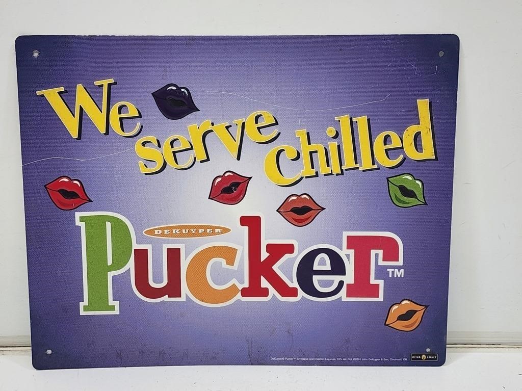 2001 Dekuyper Pucker Sign