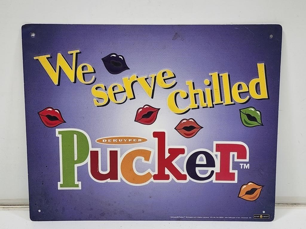 2001 Dekuyper Pucker Sign