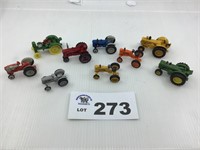 Lot of 9 - 1/64 Scale Tractors