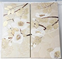 2-Piece Floral Art on Canvas - NICE