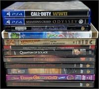 Assorted DVDs and PS4 Games