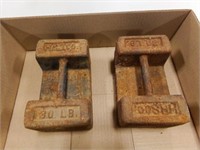 (2) 30 LBS Square Weights