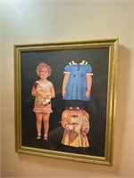 Framed Shirley Temple Paperdoll