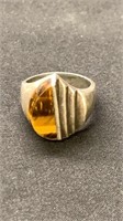 Vintage Signed Men’s Sterling CatsEye Ring