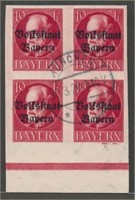 GERMANY BAVARIA #159 BLOCK OF 4 USED VF