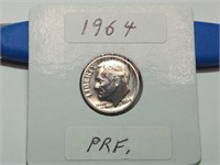 OF) 1964 silver proof Roosevelt dime