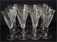 12 Waterford crystal champagne flutes