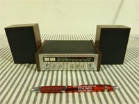 Mini solid State AM receiver with speakers,