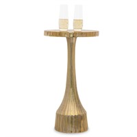 Small Round Gold Side Table by Objet D’Art, Accent