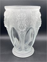 Fenton Frosted Glass Art Deco Thistle Vase