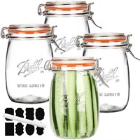 Wide Mouth Glass Jars with Airtight Lid 32OZ 4