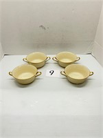 Lot of 4 Lenox Eternal Cream and Gold Bowls