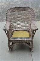 Vintage Wicker Porch Rocking Chair