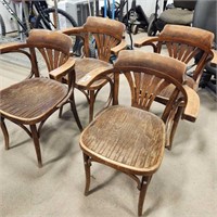 4- Bent Wood Dining Chairs