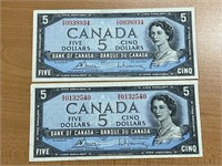 1954 Cdn $5 Bill