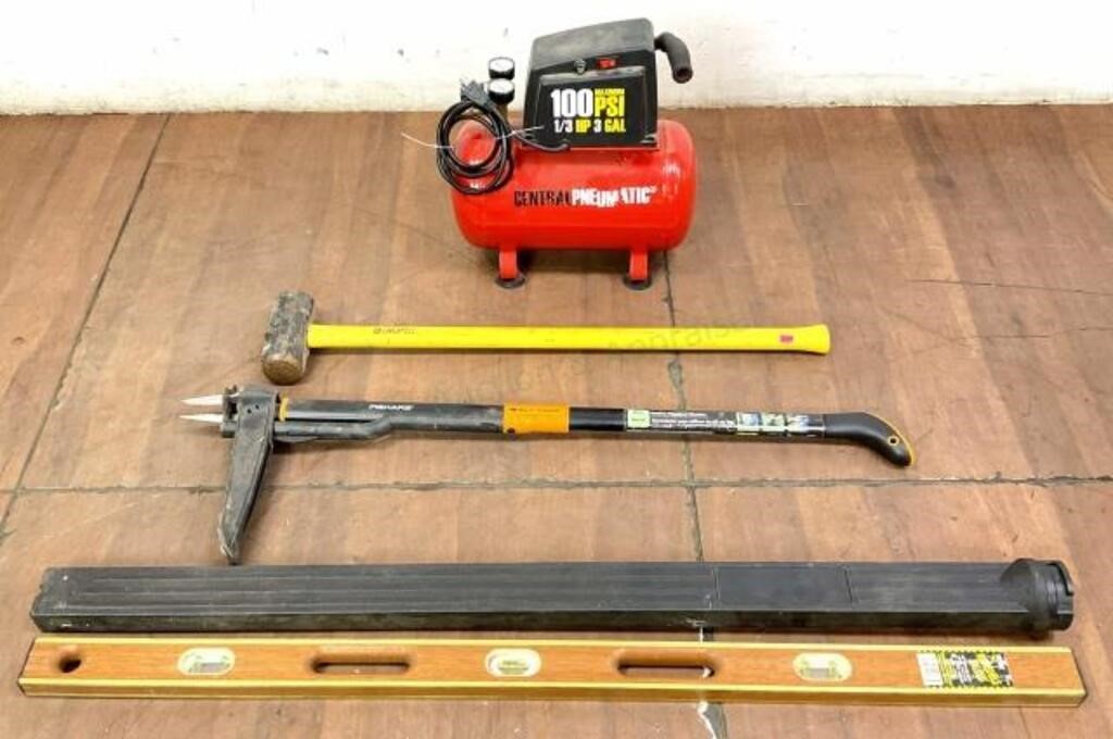 (4pc) Truper Sledgehammer Fiskar Central Pneumatic