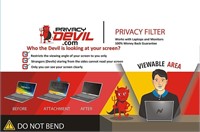 PrivacyDevil Filter for Widescreen Monitor