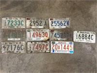 1990-95 Indiana License Plates