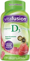 Vitamin D3 75 mcg, 210 Adult Gummies (2 Bottles)