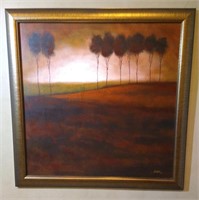 Framed Painting on Canvas, Signed