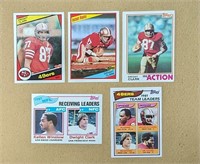 5 Dwight Clark Cards 1982 & 1984 Mix