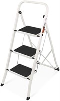 3 Step Ladder, SPIEEK Folding Step Stool with Wide