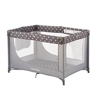 Pamo Babe Portable Crib with Mattress (BLACK)