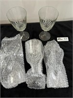 LEAD CRYSTAL FOOTED GOBLETS