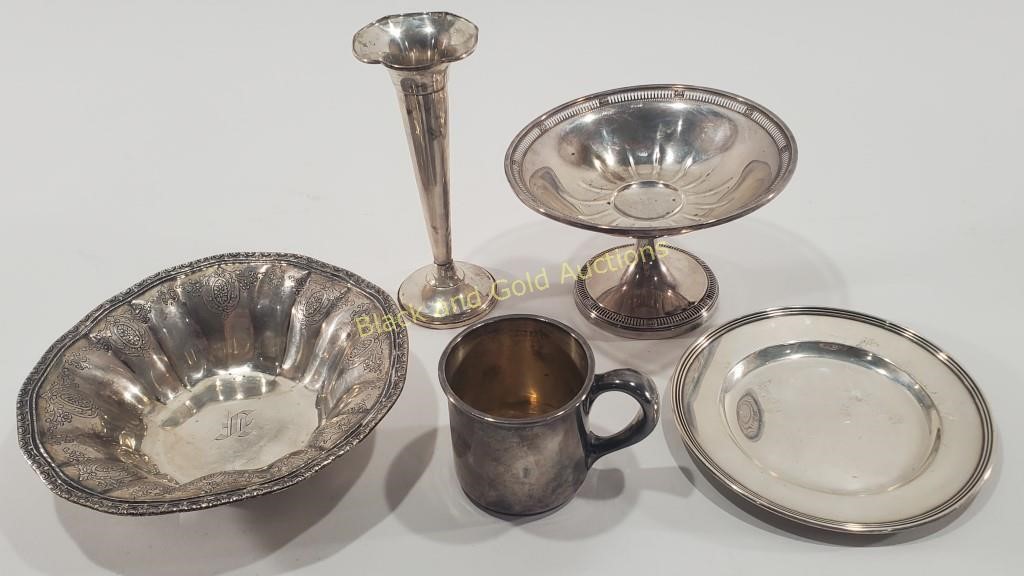 21.9 Oz Sterling Silver Bowl, Saucer, Mug, & More