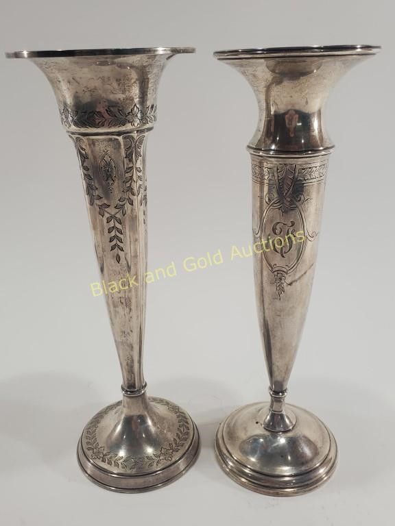 27.2 Oz Sterling Silver 15" Vases