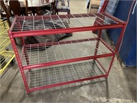 METAL SHELVING- 4FT X 3FT X 18 INCHES DEEP