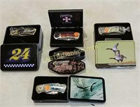 5 New Pocket Knives with Collector's Boxes