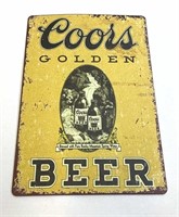 Coors Beer Metal Sign