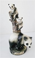 Vintage Jim Beam Panda Bear & Cubs Decanter