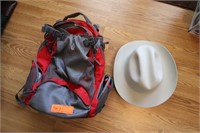 Backpack, Cowboy Hardhat