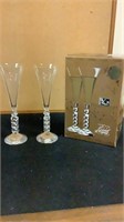 Pair of Cristal d'Arques 10 1/2" tall MILLENNIUM