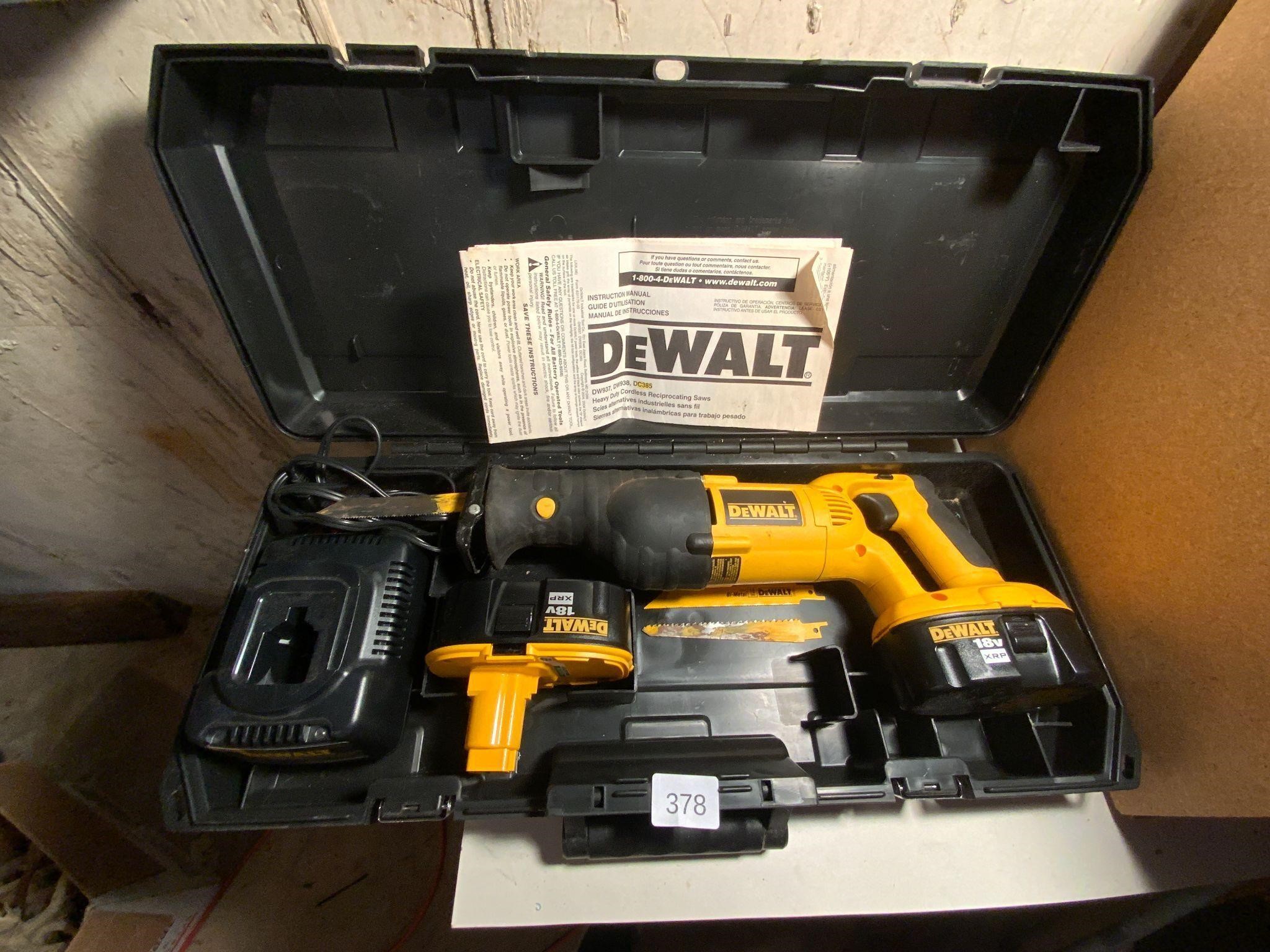 DeWalt XRP Cordless Reciprocating Saw In Case