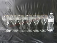 Libbey Christmas Holly Glass Goblets ~ Set of 6