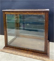 Small Wood Framed Glass Display Cabinet (15.75"W