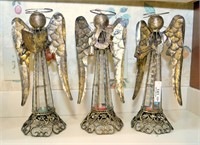 3 ANGEL VOTIVE CANDLE HOLDERS