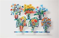 David Gerstein- Mixed Media Cutout Aluminum "Flowe