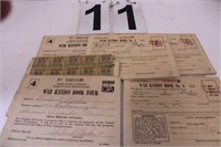 6 War Ration Books W/  Stamps